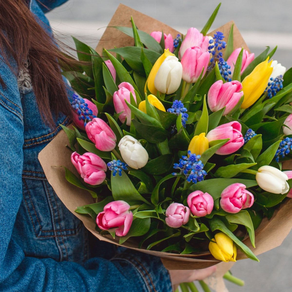 Tulpenboeket gemengd