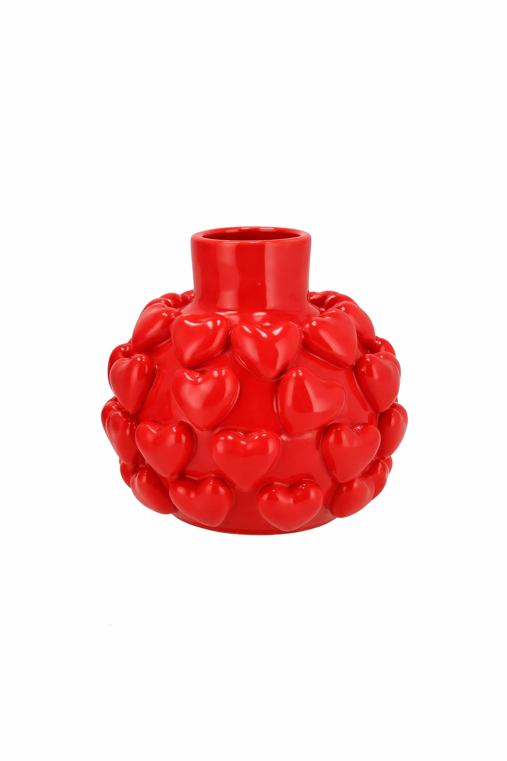 Liefdevolle vaas met hartjes