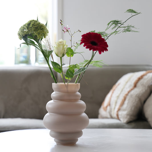 Vase The World - Vaas Maputo S Ø18 cm matte ivory