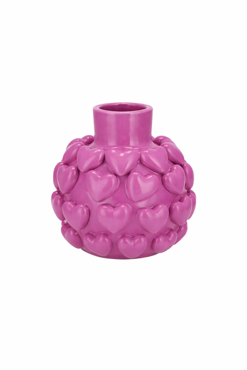 Liefdevolle vaas met hartjes