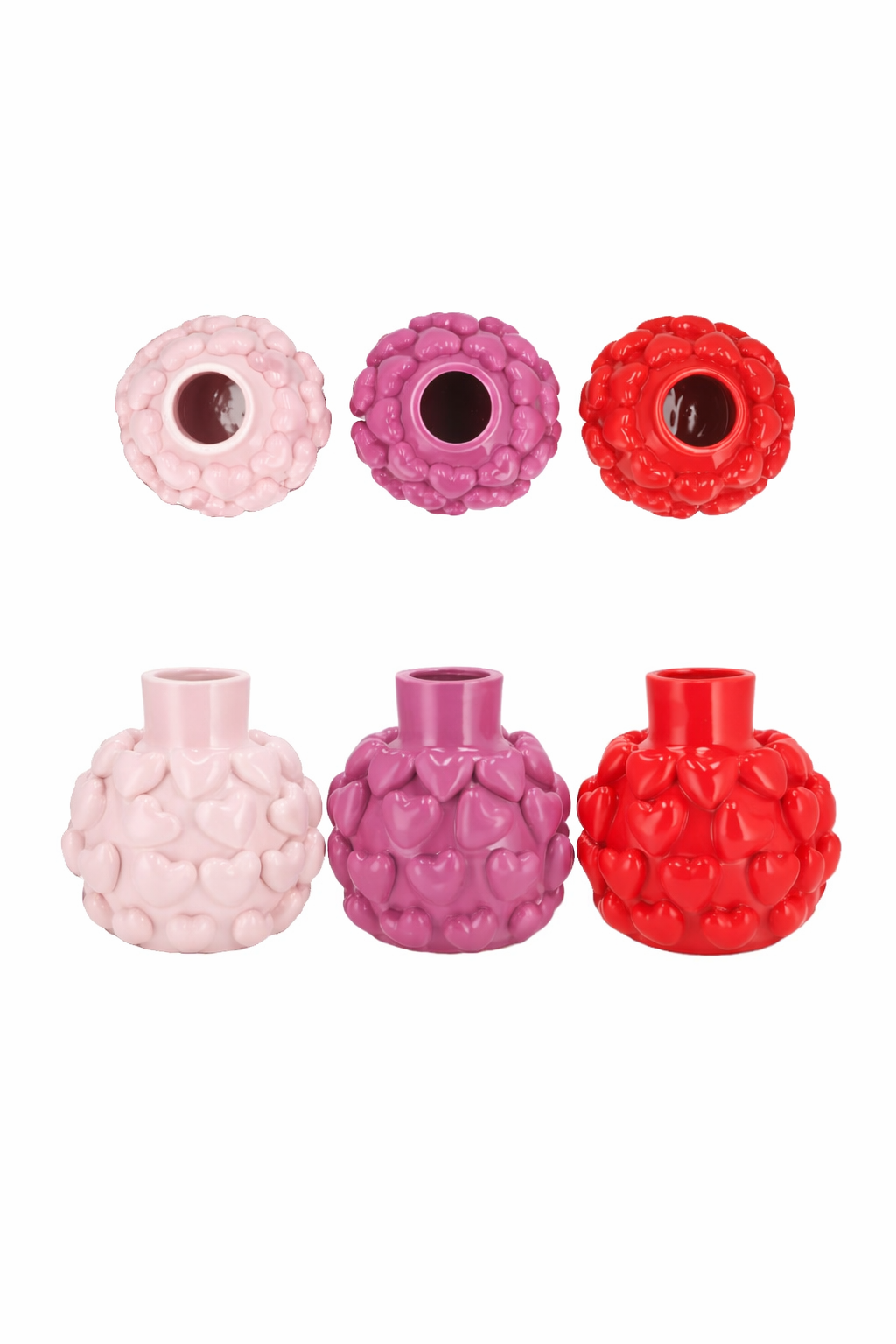 Liefdevolle vaas met hartjes