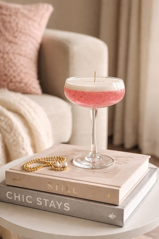 Nieuw! Rosé Champagne kaars